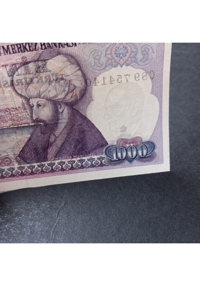 Escoines Koleksiyon 39963676420f8da052 7.emisyon 1.tertip C89serisi 1000türk Lira Ca/çil Kagıt Para