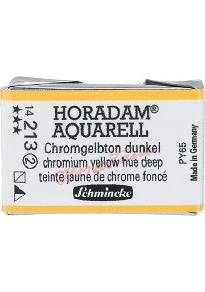 Schmincke : Horadam Aquarell Artist Sulu Boya : Tam Tablet : Seri 2 213 Chrome Yellow Deep No Lead