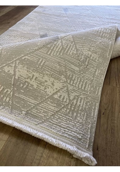 Hoom Rugs Moda 1096 Gri Yün Dokulu Akrilik Antibakteriyel Modern Halı Gri