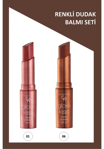 Glow Kiss No: 06 - No: 01 Renkli Dudak Nemlendirici Seti
