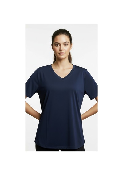 Lyvean V Yaka Oversıze Kısa Kollu Tshirt Lacivert