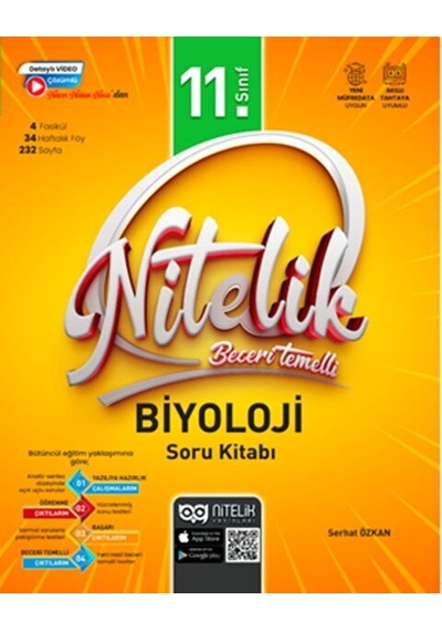 2027 Nitelik Yayınlar 11. Sınıf Biyoloji Beceri Temelli Soru Kitabı