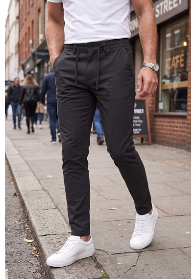 Deepsea Erkek Slim Fit Likralı Siyah Jogger Pantolon Beli Lastikli İpli Esnek Spor Pantolon 2700523 Deepsea Erkek Slim Fit Likralı Siyah Jogger Pantolon Beli Lastikli İpli Esnek Spor Pantolon 2700523