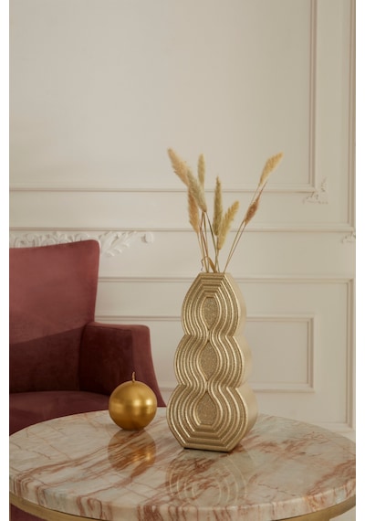 Karaca Home Vendi Vazo Gold 11,5x7,5x23,5 Cm TEK EBAT