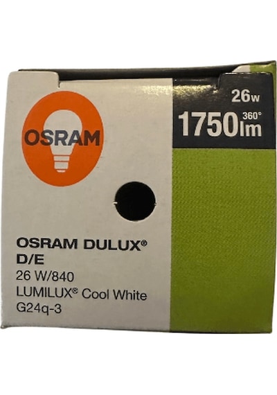 Osram Dulux D/e 26w 840 4000k Gün Işığı 4 Pinli G24q-3 Duylu