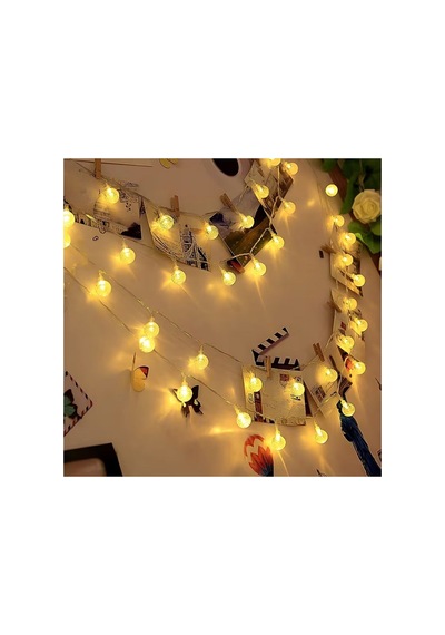 Dekoratif Mini Boncuk Led Usb Yılbaşı, Doğum Günü, Fotoğraf, Bitki Ve Ev Dekorasyonu İçin - Bgaledzincir0022 Şeffaf