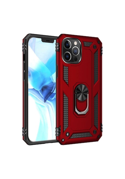 Apple Uyumlu iPhone 12 / 12 Pro Kilif Panzer Ring Tam Koruma Arka Kapak 519568120