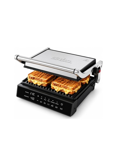 4 Dilim Izgara Ve Tost Makinesi - Krom Dijital Dokunmatik
