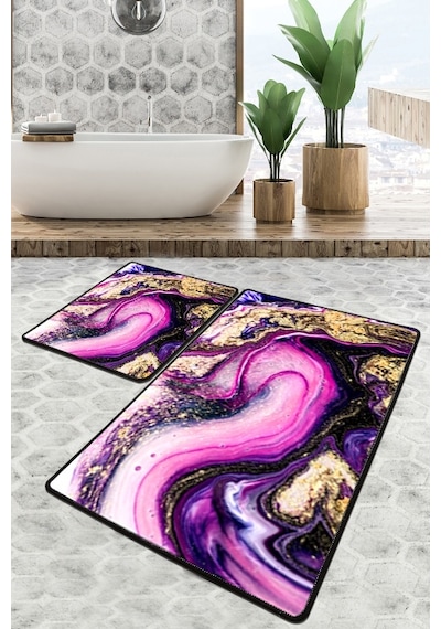 Pastry Banyo Halısı Djt 2 Li Set Çok Renkli