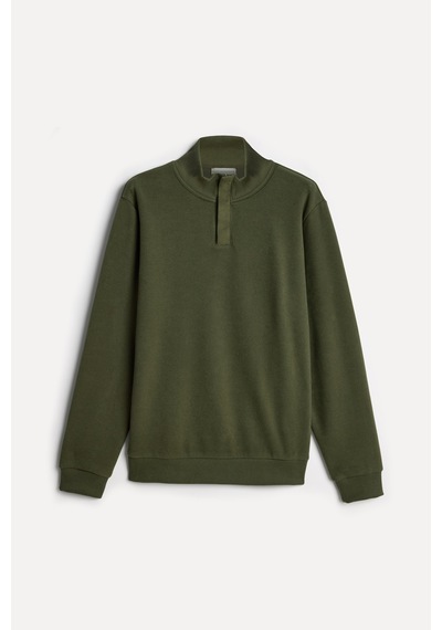 Mudo Erkek Erkek Haki Dik Yaka Sweatshirt 1272615
