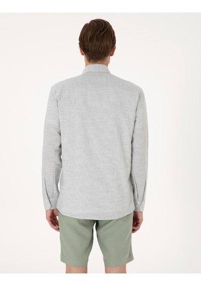 Pierre Cardin Erkek Yeşil Gömlek Desenli 50307101-vr054 Yeşil
