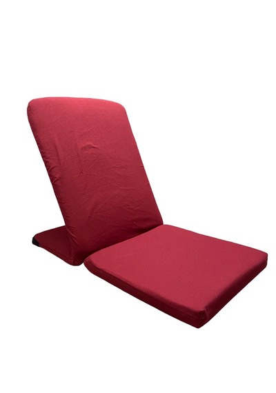 Meditasyon Sandalyesi - Sırt Destekli Yer Minderi - Backjack - Yoga Sandalyesi - Yoga Minderi Kırmızı
