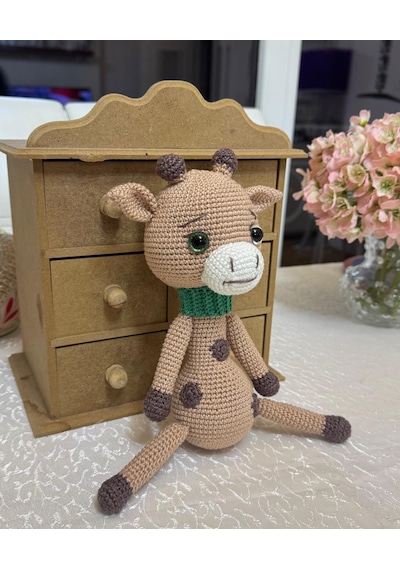Zürafa Amigurumi Uyku Arkadaşı 26-27 Cm 26 Cm