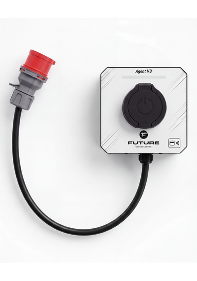 Future Ac Wallbox 22kw - Agent V3 Smart Elektrikli Araç Şarj Cihazı - 5/32 Fişli 1