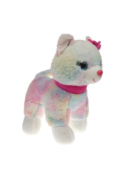 Peluş 30 cm Pembe Tokalı Kedi
