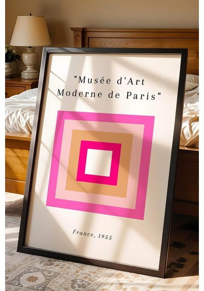 Musee D' Art Moderne De Paris 1955 Sergi Posteri Çerçeveli Tablo - Eklektik Tarz Duvar Dekoru