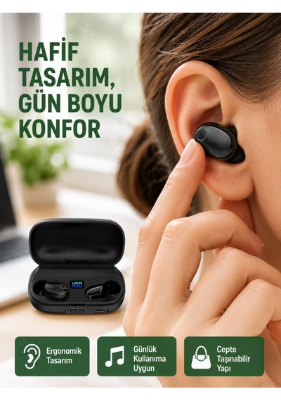 Telefon Şarj 1800 Mah A10s Kulak Bluetooth Kulaklık