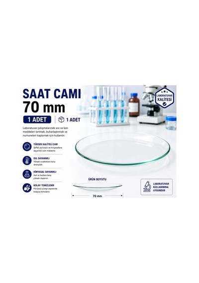 Saat Camı 70 Mm 1 Adet