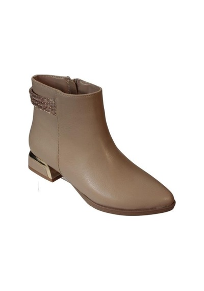 Yazkış Kadın Siyah Krem Nut Cilt Bileği Taşlı 11cm Bilekboyu Fashıon Bot 001