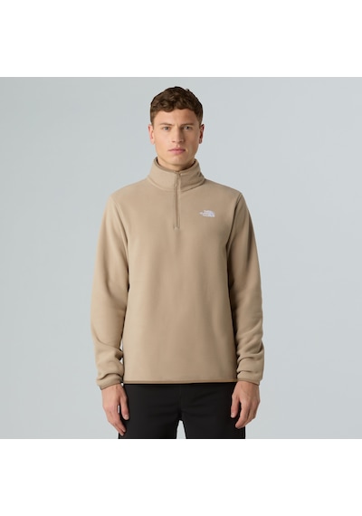 The North Face M Glacier Fleece 1/4 Zip Jacket Erkek Polar-30553 Açık Kahverengi