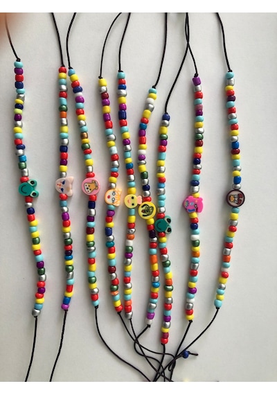 5 Adet Karışık Model Fimo Bileklik Çok Renkli