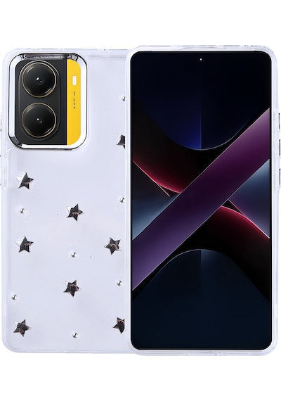 Nihcase Xiaomi Poco X7 Pro Kılıf Kutup Simli Desenli Yıldız Kapak