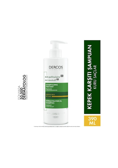 Vichy Dercos Dandruff Kuru Saçlar İçin Kepek Karşıtı Şampuan 390 ML