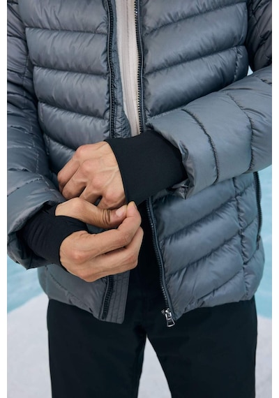 Defacto Su İtici Regular Fit Kapüşonlu Fermuarlı Rüzgar Geçirmez Kayak Montu F5351ax25wngr452 Gri-gr452
