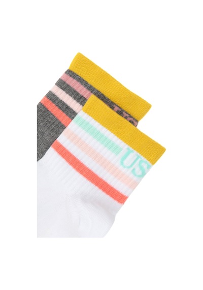 U.s. Polo Assn. Kadın Gri Melanj Çorap 50318015-vr086 Grı Melanj