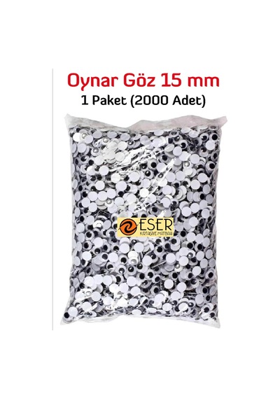 Eser Oynar Göz Siyah 15mm 2000 Adet