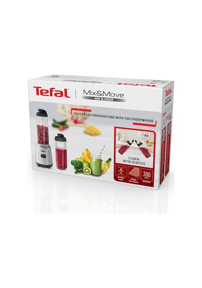 Tefal Mix & Move 2  0,6 L Mataralı 300 W Taşınabilir Smoothie Blender