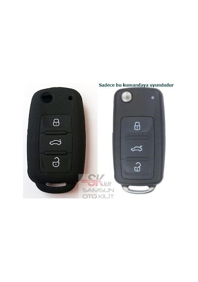 Volkswagen Seat Uyumlu Skoda Uyumlu Uds Silikon Anahtar Kılıfı Kumanda Kılıfı Oto Anahtarlık