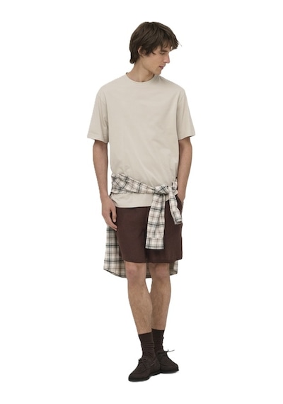 Only & Sons Onslaurence Lınen Blend Shorts Noos Erkek Kahverengi Şort - 22036246