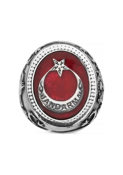 Bir Ölür Bin Diriliriz Yazılı Jandarma Yüzüğü