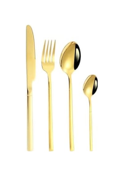 Tr 24 Parça 6 Kişilik Gold Çelik Yemek Kaşık Çatal Bıçak Set Cin739srx Diğer