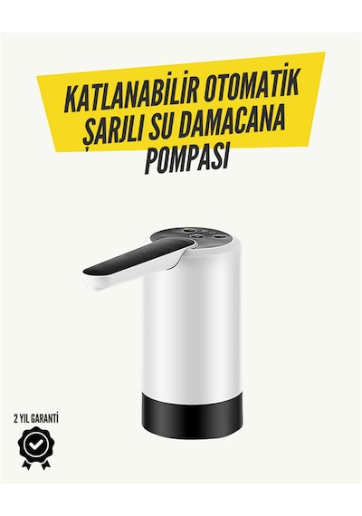 Techmrt Katlanabilir Şarjlı Damacana Su Pompası Pratik Kullanım
