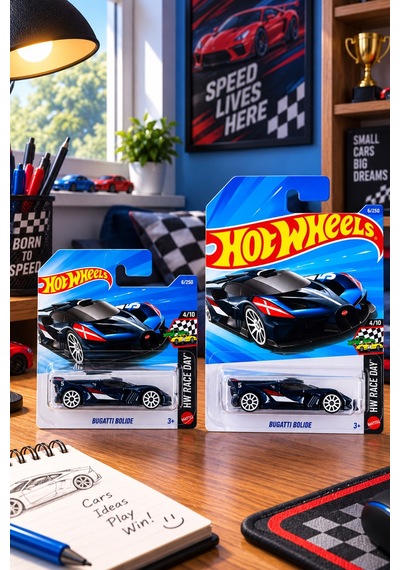 Bugatti Bolide Uzun Ve Kısa Kart 2'li Set Oyuncak Araba Çok Renkli