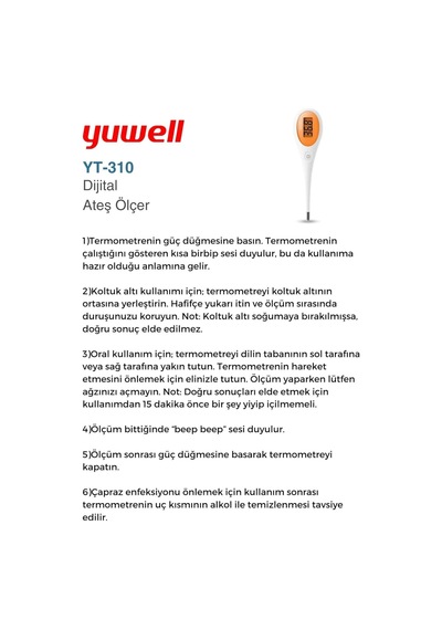 Elektronik Termometre Yt310