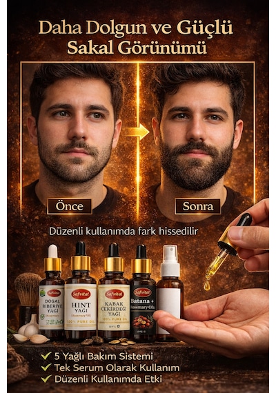 Safvital Sakal Gelişim Sistemi Bakım Seti 5'li