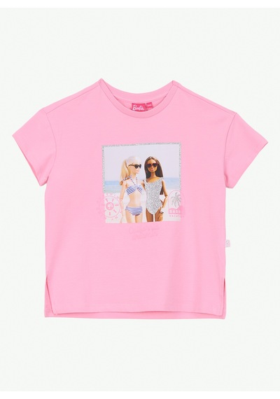Barbie Pembe Pamuk Karışımlı T-shirt Brb6sg-tst6415