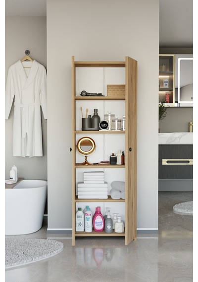 Alpaevmobilya Çok Amaçlı 2 Kapaklı 5 Raflı 150 Cm Banyo Dolabı Organizer Düzenleyici Ve Çamaşır Odası Dolabı Atlantik Çam Alpaevmobilya Çok Amaçlı 2 Kapaklı 5 Raflı 150 Cm Banyo Dolabı Organizer Düzenleyici Ve Çamaşır Odası Dolabı Atlantik Çam
