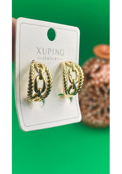 Xuping Altın Renginde Burgu Model Halka Küpe Gold