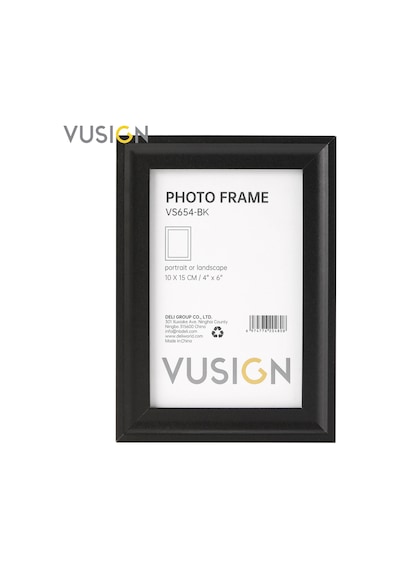 Vusıgn Vs656-bk Mdf Fotoğraf Çerçevesi 15x20 Cm Siyah Kabartmalı Çerçeve Masaüstü Ve Duvar Askılı