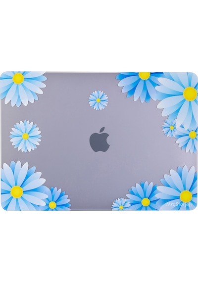 Apple Uyumlu MacBook Pro Kılıf 13 İnç M1-m2, Flower07nl Type-c'li Model A2338 A2289 A2251 A1706-08 A1989 A2159 İle Açık Mavi