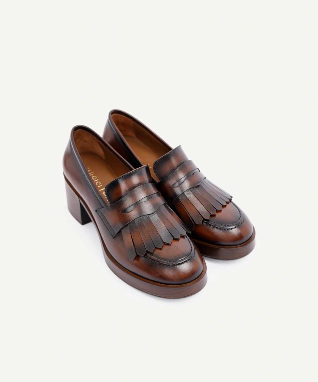 Yargıcı Püskül Detaylı Topuklu Deri Loafer 25kkay4034x 057 Taba