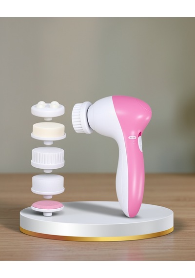 5'i 1 Arada Yüz Temizleme Cihazı Masaj Fırça Peeling Krem Uygulama