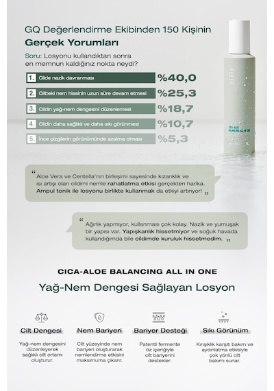 Hassas Ciltlere Nem Ve Ph Dengesi Sunan Losyon Dashu Fleef Cica-aloe Balancing All İn One