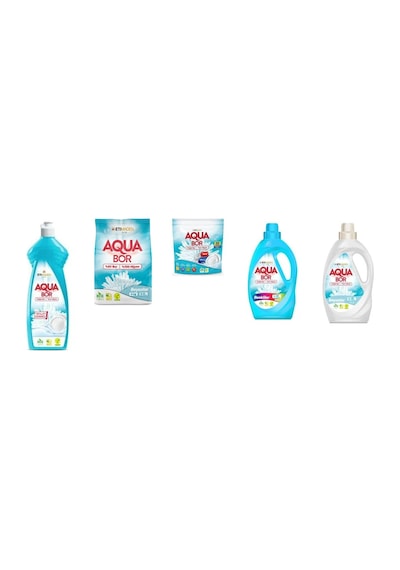 Aquabor Doğal Mineralli Elde Bulaşık + 4 Kg Beyaz + Tablet + Sıvı Renkliler + Sıvı Beyaz 5 Li Set 0.75 LT - 2.5 LT - 12 KG 34140937
