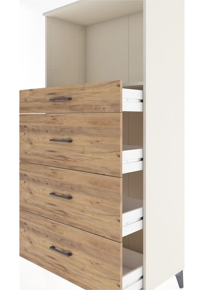 Hyperion Dolap Tek Raflı 4 Çekmeceli 88x44x182 Aytaşı-çam Aytaşı