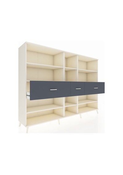 Hyperion Dolap 9 Raflı 3 Çekmeceli 220x44x163 Aytaşı-aytaşı/antr Aytaşı-aytaşı/antrasit Hyperion Dolap 9 Raflı 3 Çekmeceli 220x44x163 Aytaşı-aytaşı/antr Aytaşı-aytaşı/antrasit